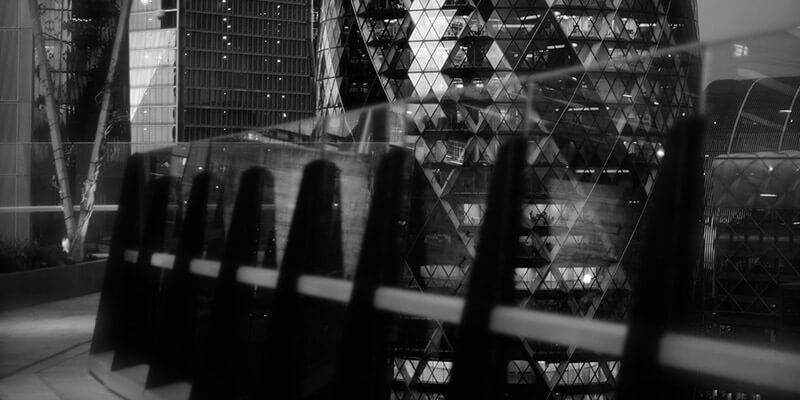 Partial view of the London Gherkin building