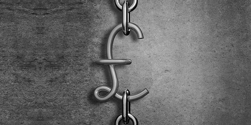 Pound symbol in chains