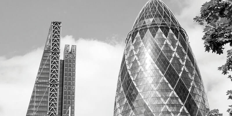 View of The Shard and Gherkin