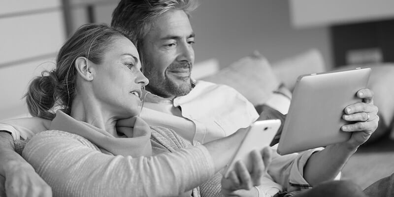 Couple on tablet