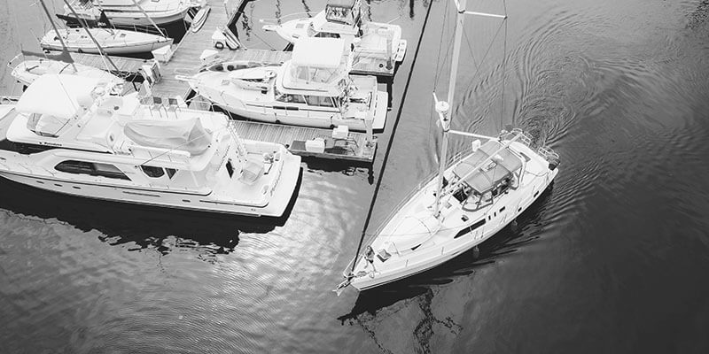 Luxury yachts in the harbour